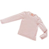 Pink ribbed long-sleeve top and pants set on a white background