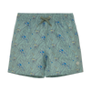 green printed swim trunks
