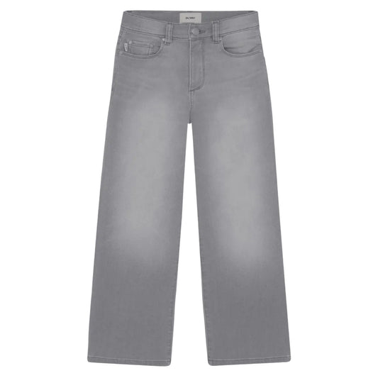 Gray jeans on a white background