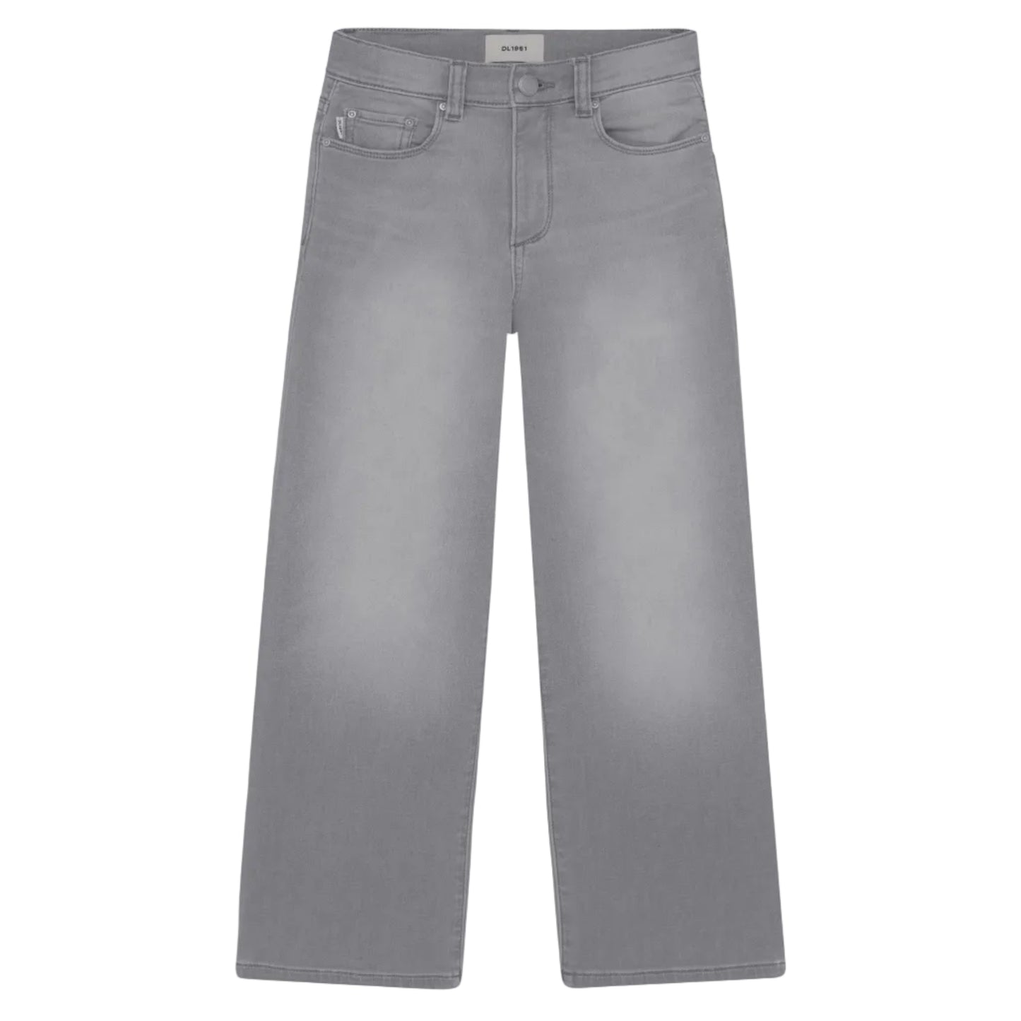 Gray jeans on a white background