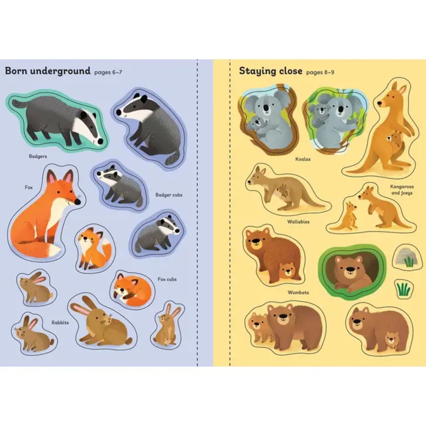 Baby animal sticker book with 150+ stickers