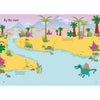 Prehistoric dinosaur sticker book with creative scenes