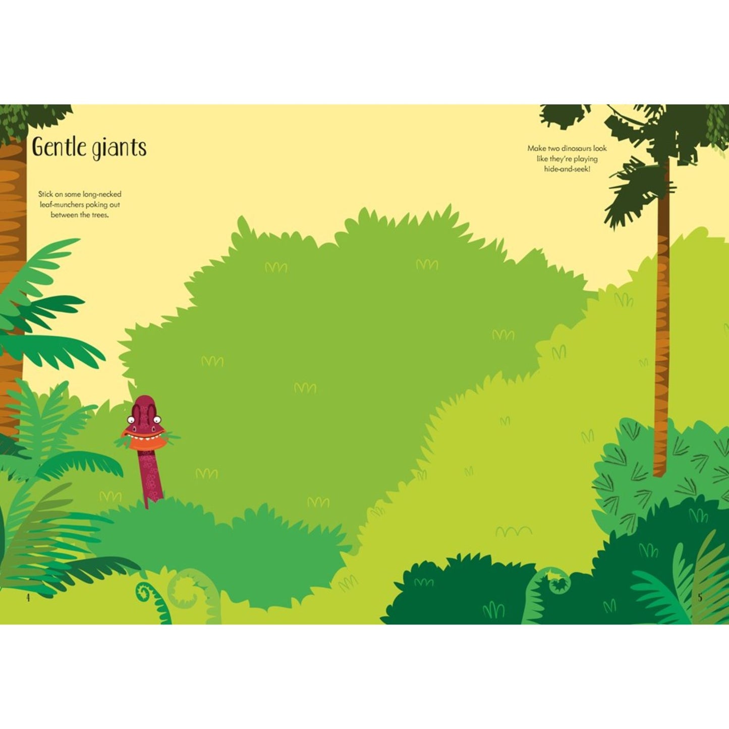 Prehistoric dinosaur sticker book with creative scenes