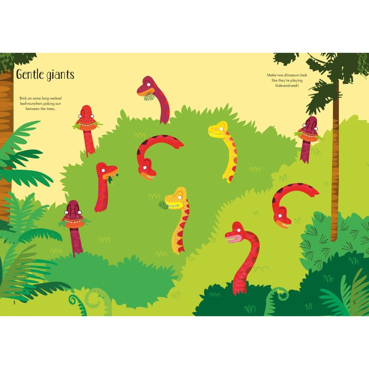 Prehistoric dinosaur sticker book with creative scenes