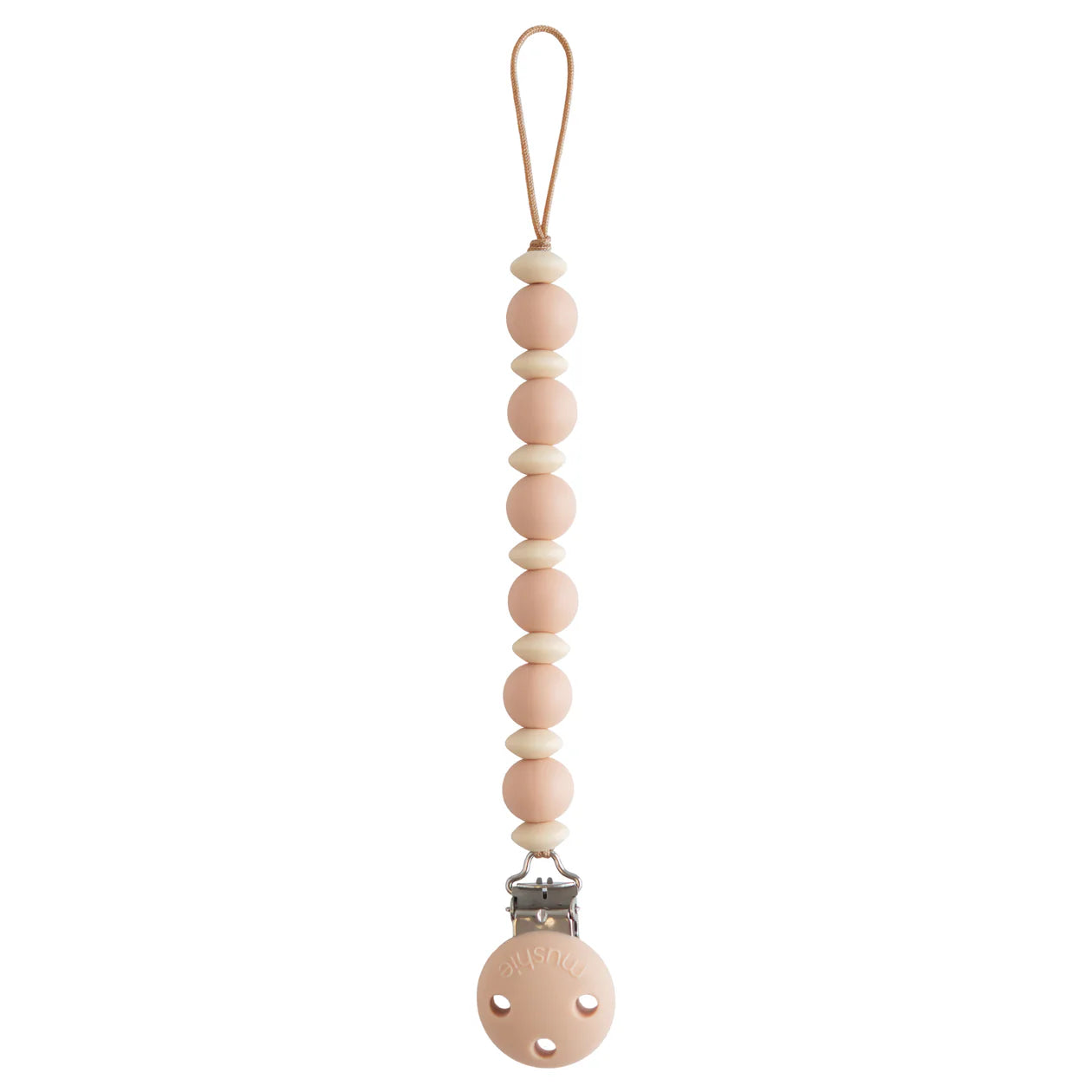 Blush Silicone Pacifier Clip