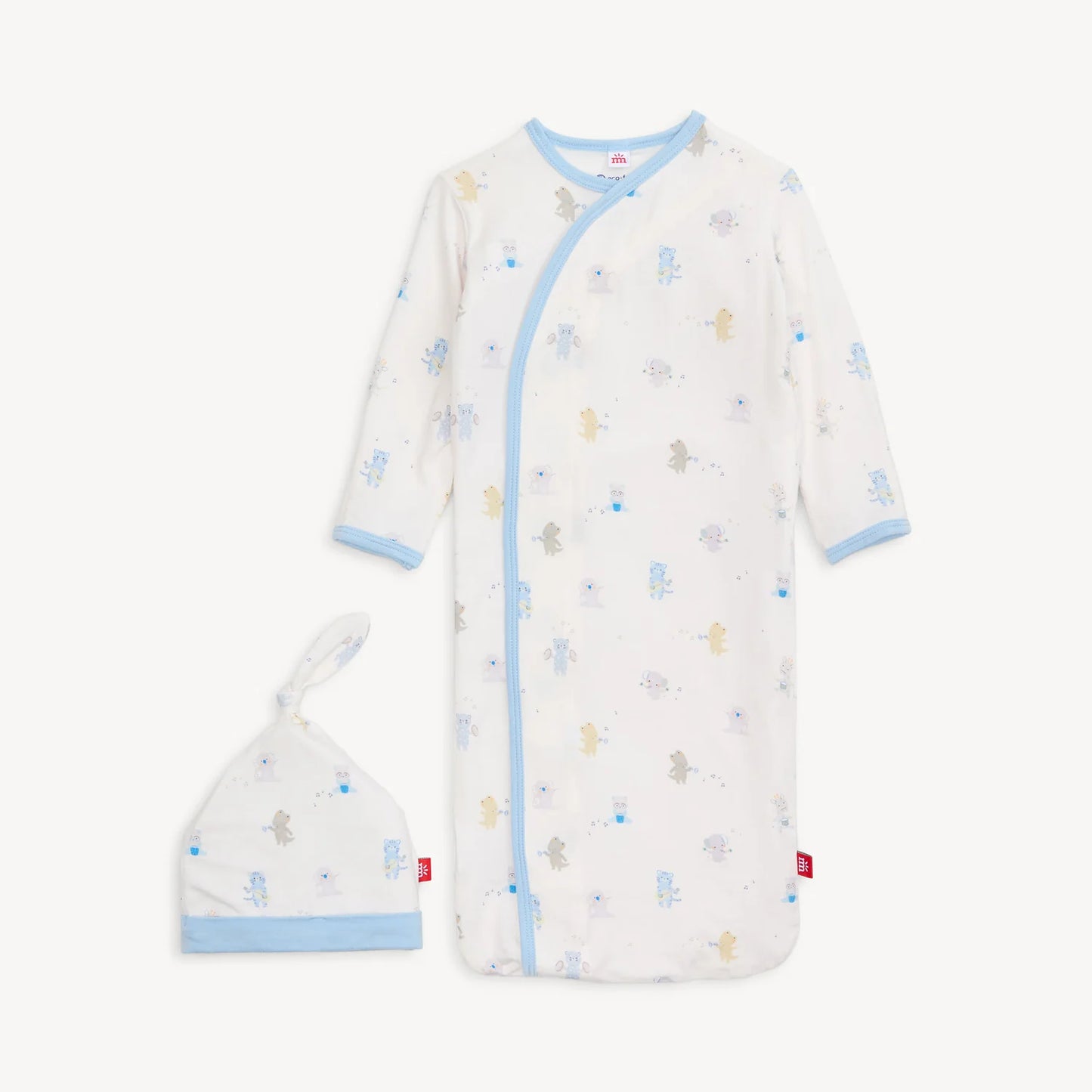 Blue Baby Beats Gown & Hat Set