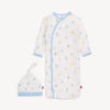 Blue Baby Beats Gown & Hat Set