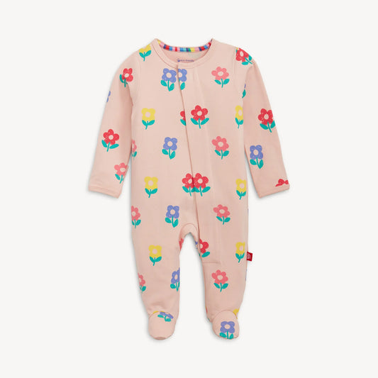 Pink Flower CloudStretch Footie