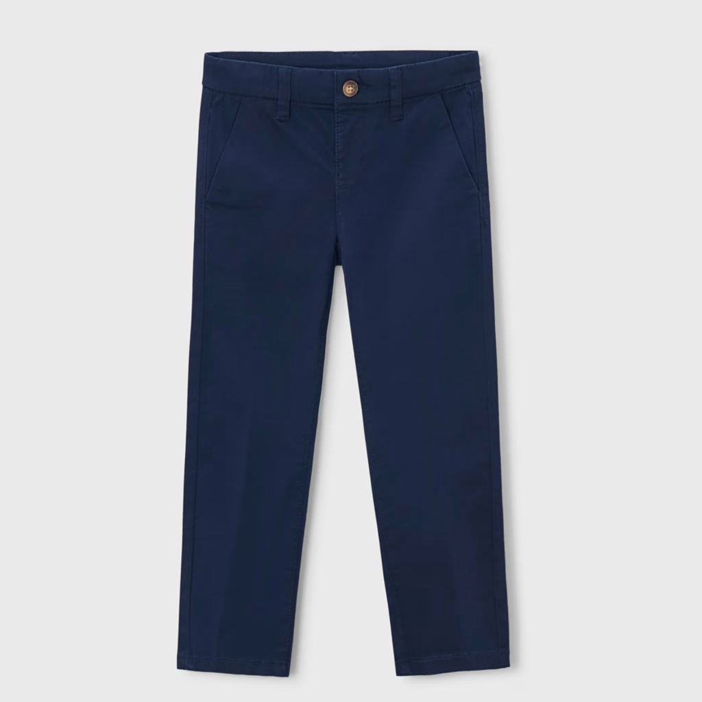 Navy blue slim cut pants 