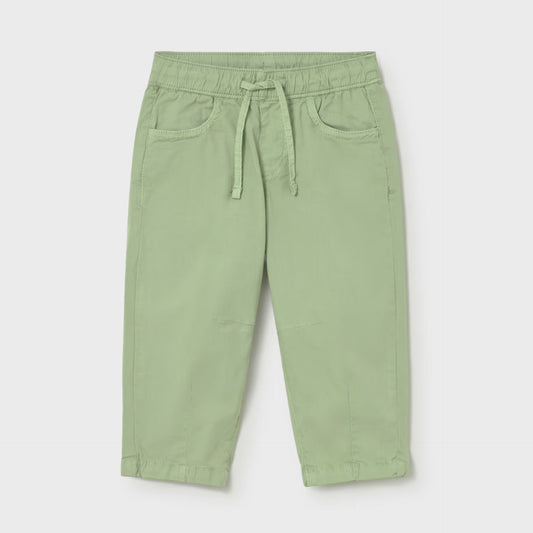 Green drawstring pants with front pockets