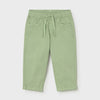 Green drawstring pants with front pockets