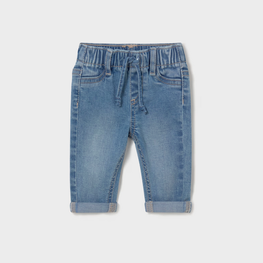 Pair of blue jeans for baby