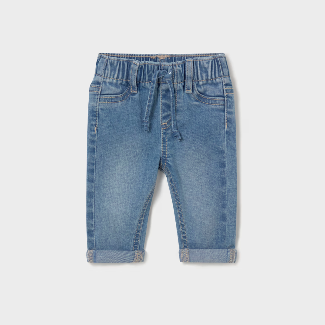 Pair of blue jeans for baby