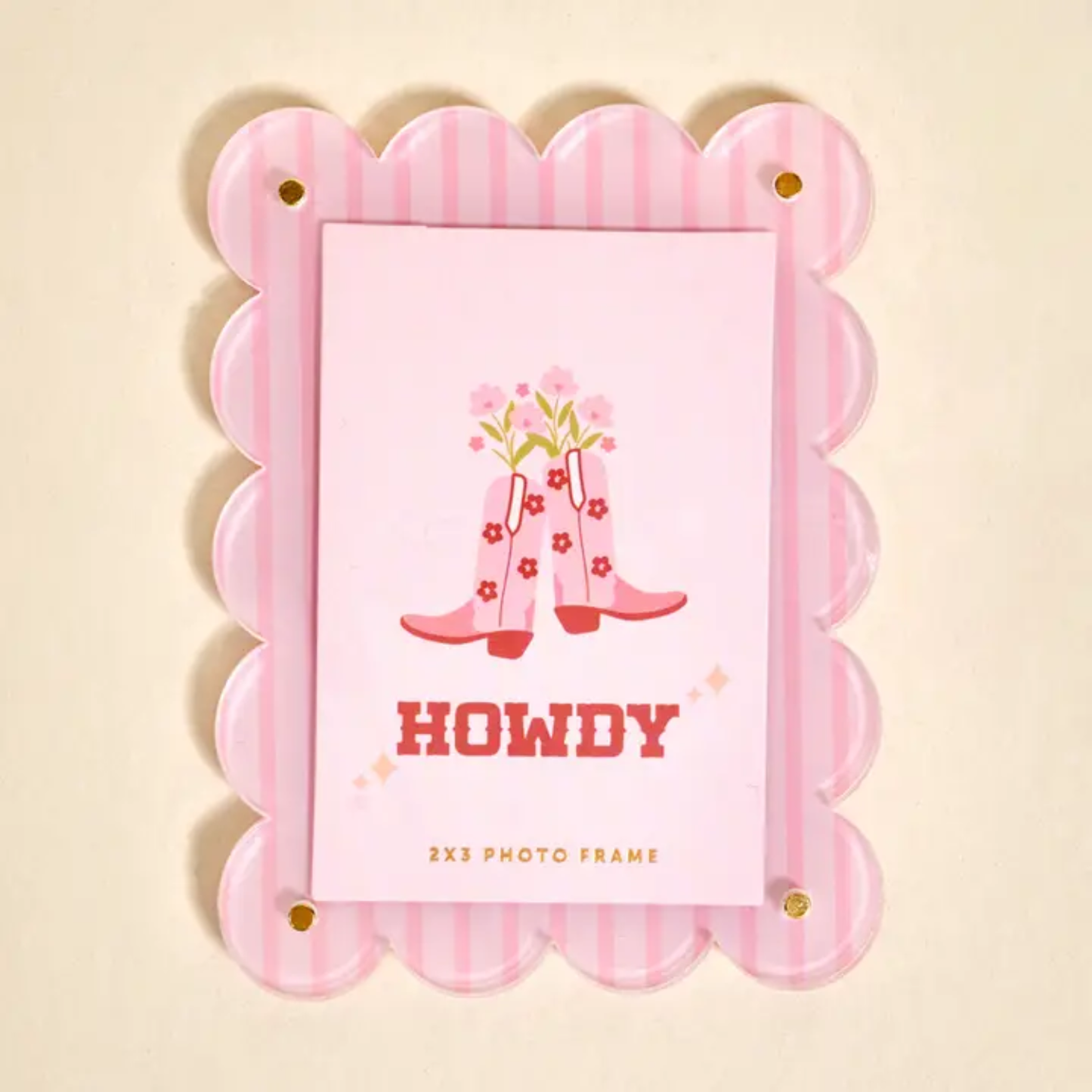 Cowgirl Boots Acrylic Photo Frame Magnet For Memories