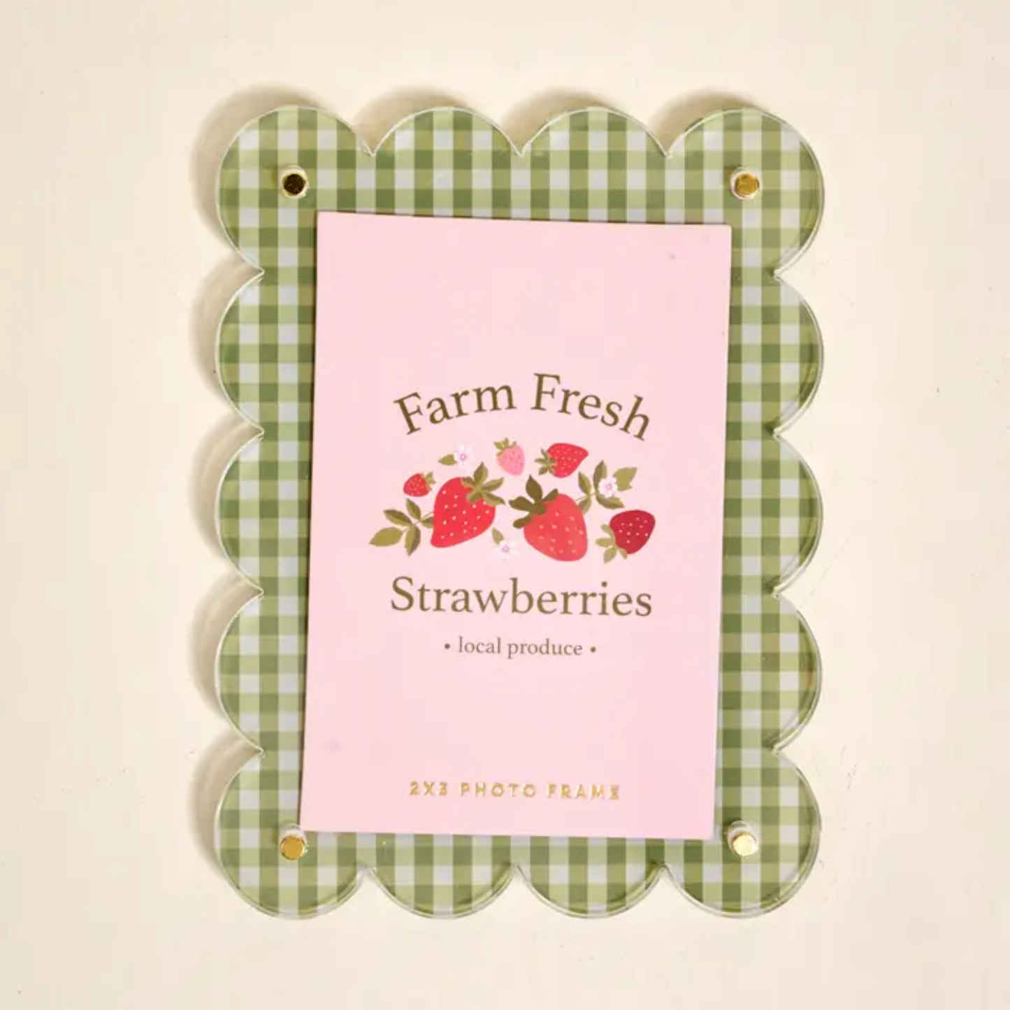 Strawberry Acrylic Photo Frame Magnet For Favorite Memories