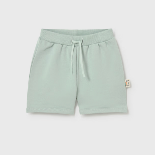 Minr green knit shorts for baby