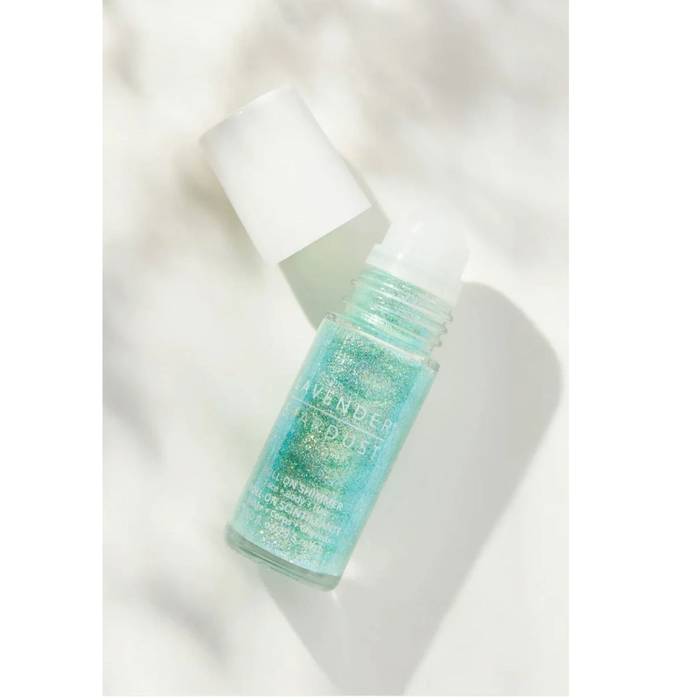 Minty roll-on shimmer for face, hair, and body