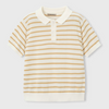 Polo Sweater with light tan stripe
