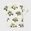 T-shirt with green monster truck print