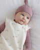 Mulberry Knotted Hat, lifestyle photo of baby