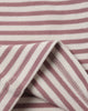 Mulberry Stripe Ruffle Cozy Set fabric close-up