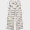 Multicolor Striped crochet pants with drawstring