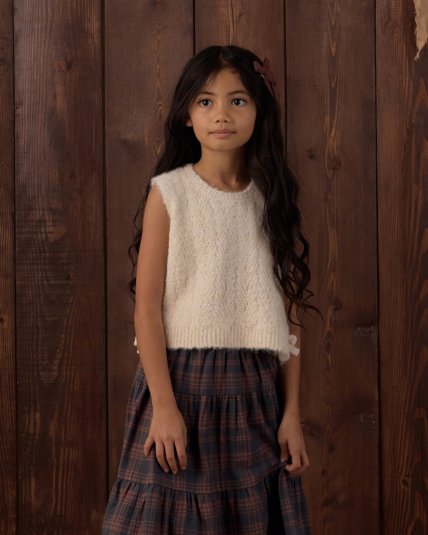 Midnight Plaid Tiered Skirt