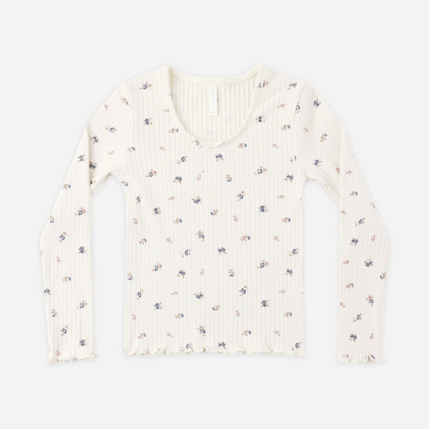 Natural Ditsy Rib Top