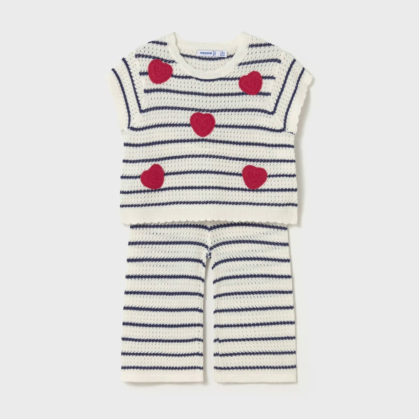 Natural Heart Sweater Set