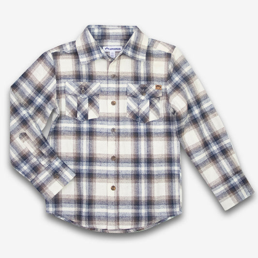 Plaid shirt on a plain background