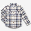 Plaid shirt on a plain background