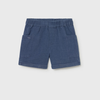 Blue shorts with elastic waistband