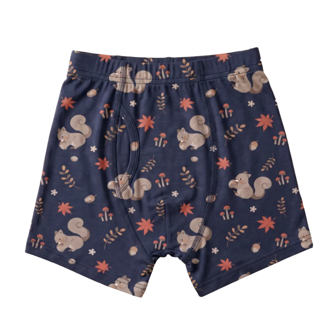 navy boys briefs with fall images 