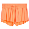 Neon orange shorts on a white background
