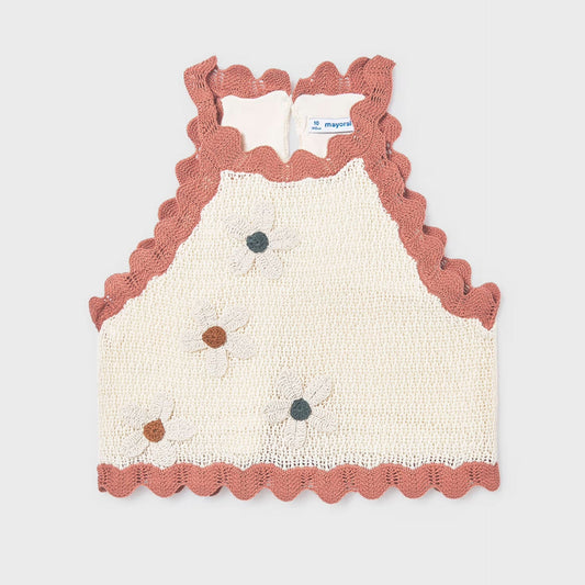 Crochet Halter Top with daisy details