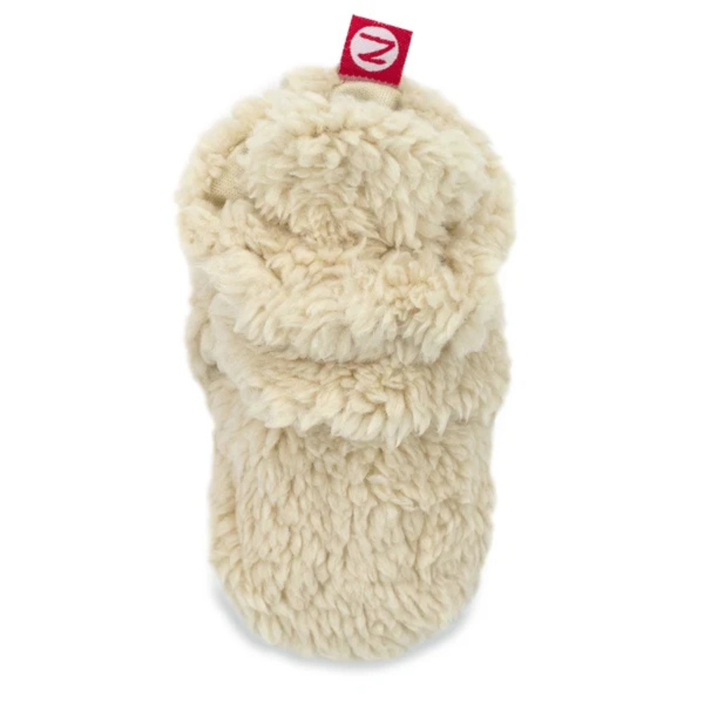 Zutano Oat Furry Gripper Baby Booties with Snaps
