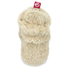 Zutano Oat Furry Gripper Baby Booties with Snaps