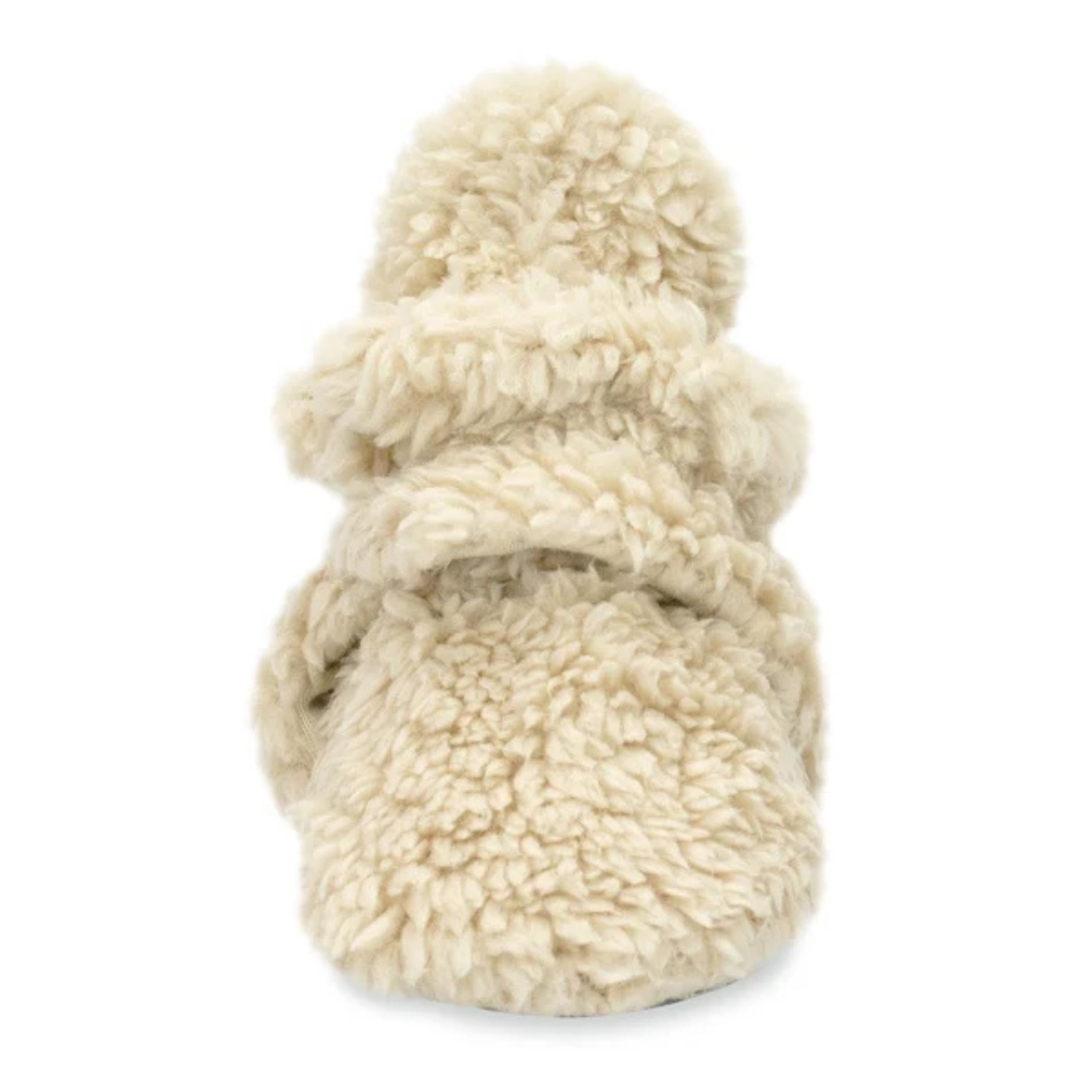 Zutano Oat Furry Gripper Baby Booties with Snaps