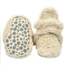 Zutano Oat Furry Gripper Baby Booties with Snaps