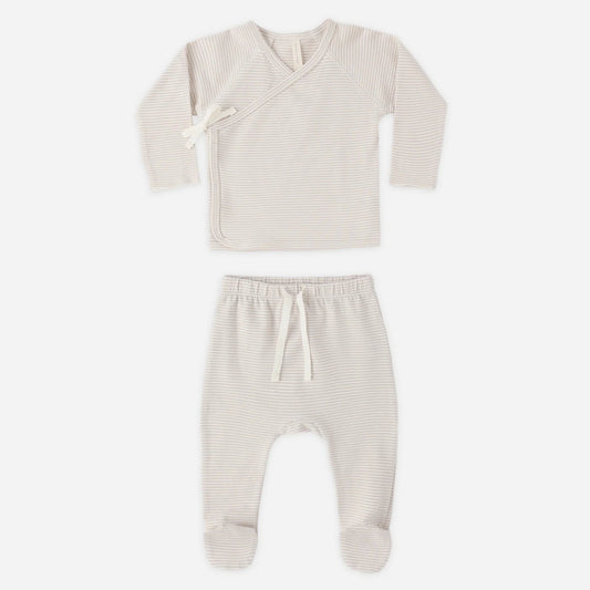 Take Me Home Oat Stripe Footie Set