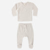 Take Me Home Oat Stripe Footie Set
