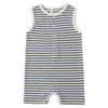 Dark blue Striped baby romper