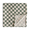 Olive Check Organic Muslin Swaddle