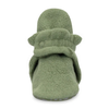 Zutano Olive Cozie Fleece Gripper Baby Booties