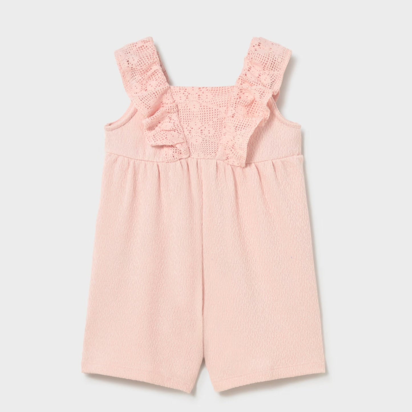 soft pink lacey romper for baby girls
