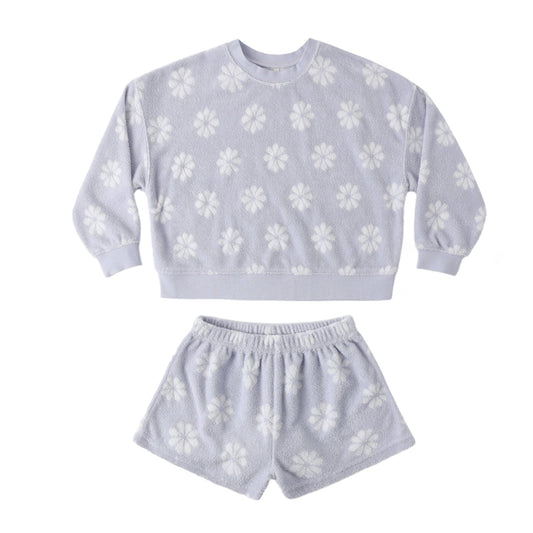 Periwinkle Daisy Terry Set by Rylee + Cru