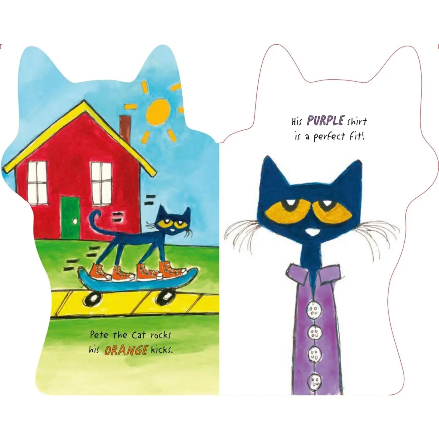 Groovy Pete the Cat shaped board book