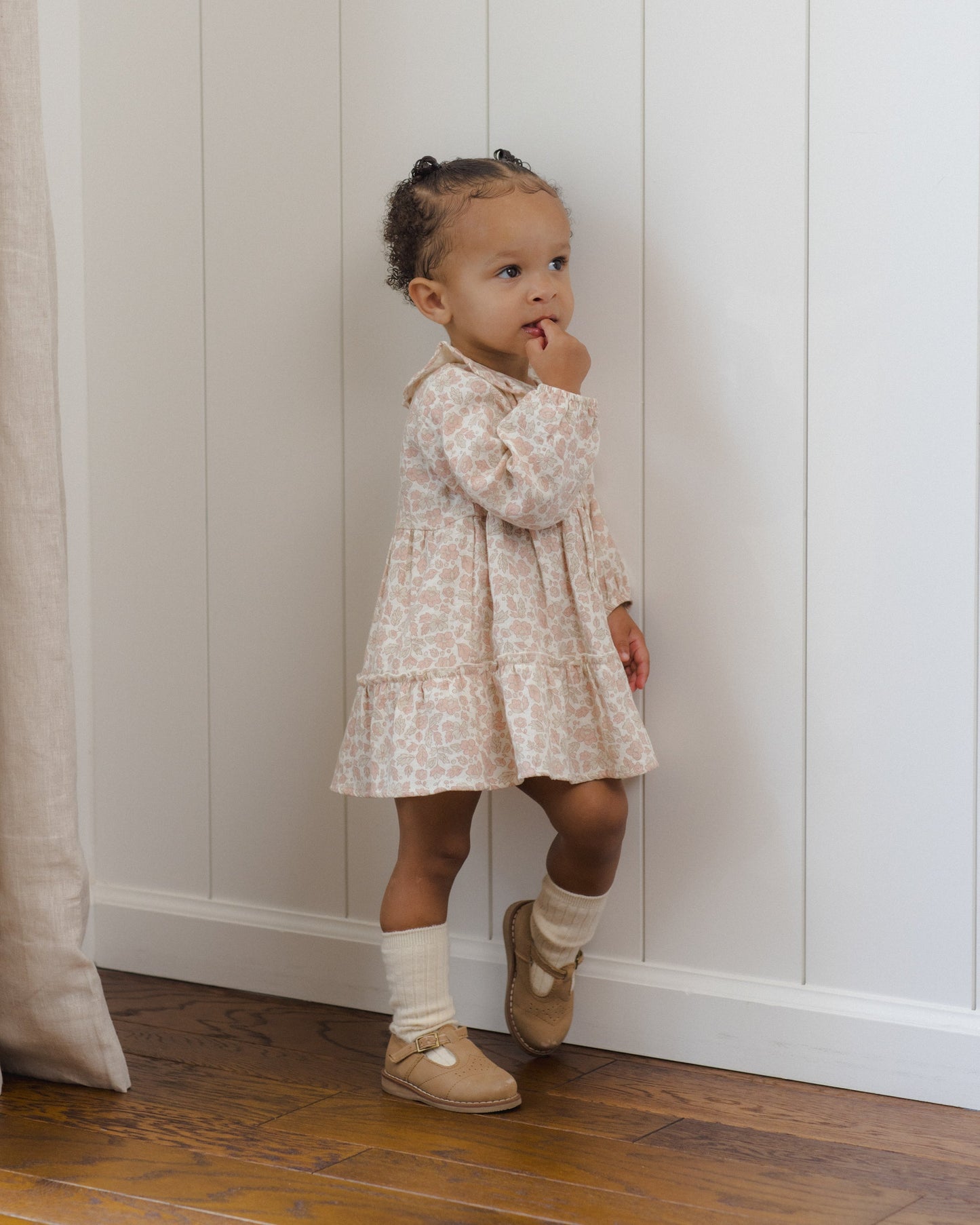 Pink Blossom Ruffle Collar Dress - lifestyle shot