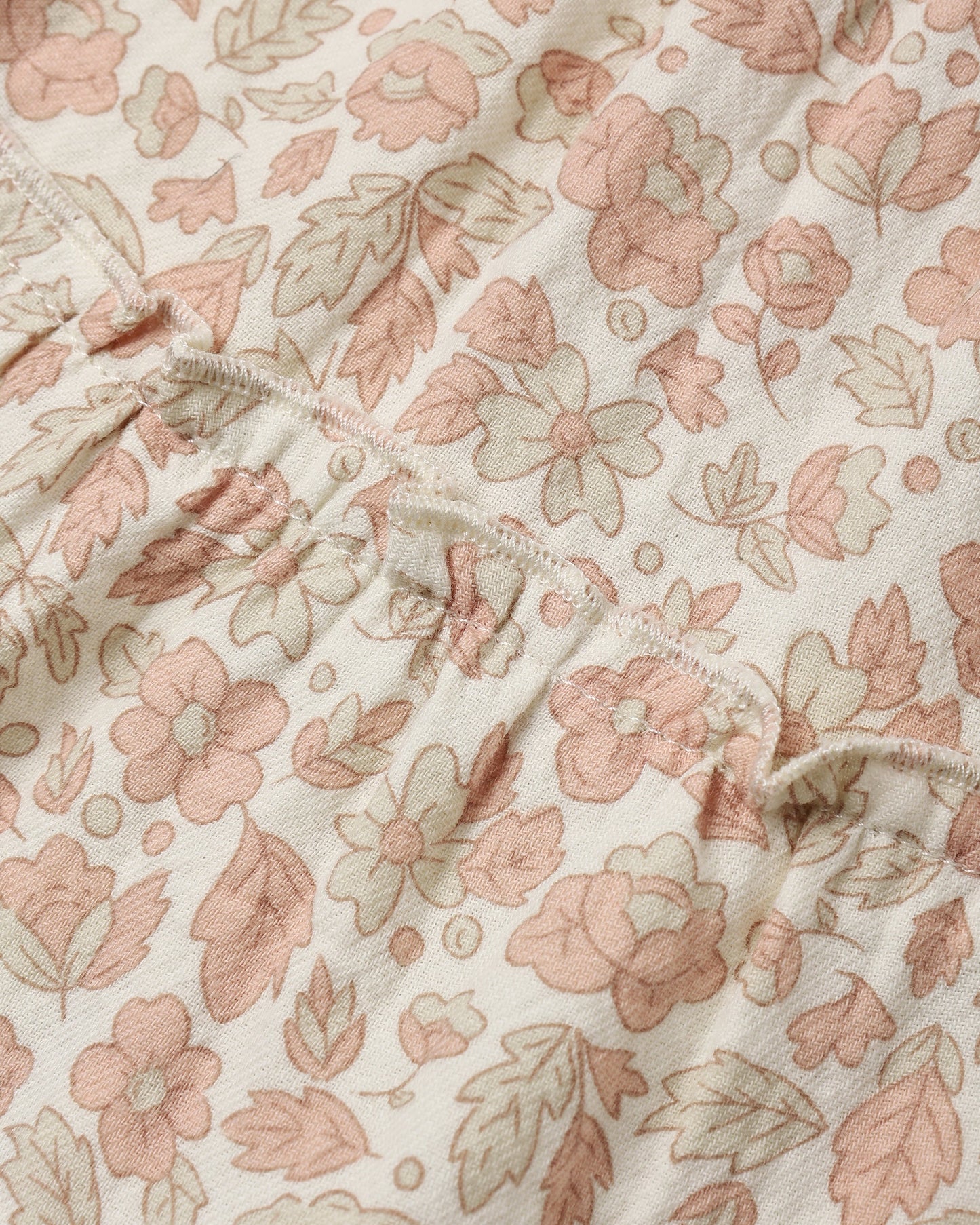 Pink Blossom Ruffle Collar Dress - detail close-up