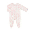 Baby Pink Floral Footie